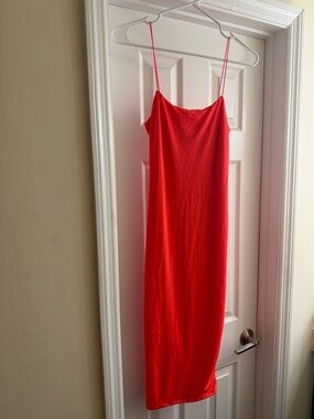Naked wardrobe sultry dress in coral medium
